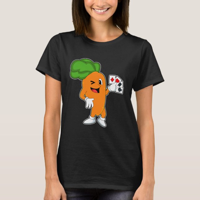Camiseta Carrot Poker Poker cards Card game (Frente)