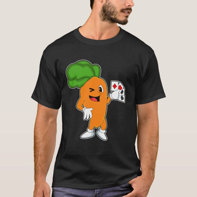 Camiseta Carrot Poker Poker cards Card game (Frente)