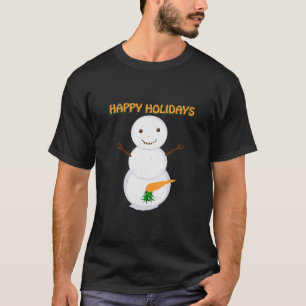 Camiseta Carrot Sujo Neve Engraçado Feliz Natal Feio