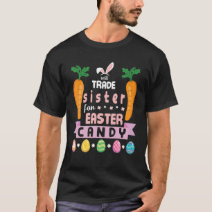 Camiseta Carrots Bunny Face Vai Trocar Irmã Pela Páscoa C