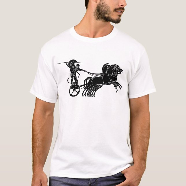 Camiseta Carruagem (carruagem de Cavalo), design alivio gre (Frente)