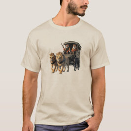 Camiseta Carruagem Engraçada de Gato Grande