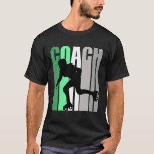 Camiseta Carruagem Verde do Instrutor de Patinação sobre Ro