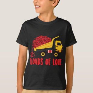 Camiseta Carruagens de Caminhão de Amor Corações de Dia de