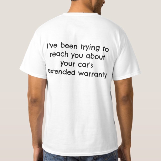 Camiseta Car's Warranty (Verso)