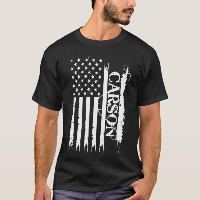 Camiseta Carson Estados Unidos se afundou com bandeira dos  (Frente)