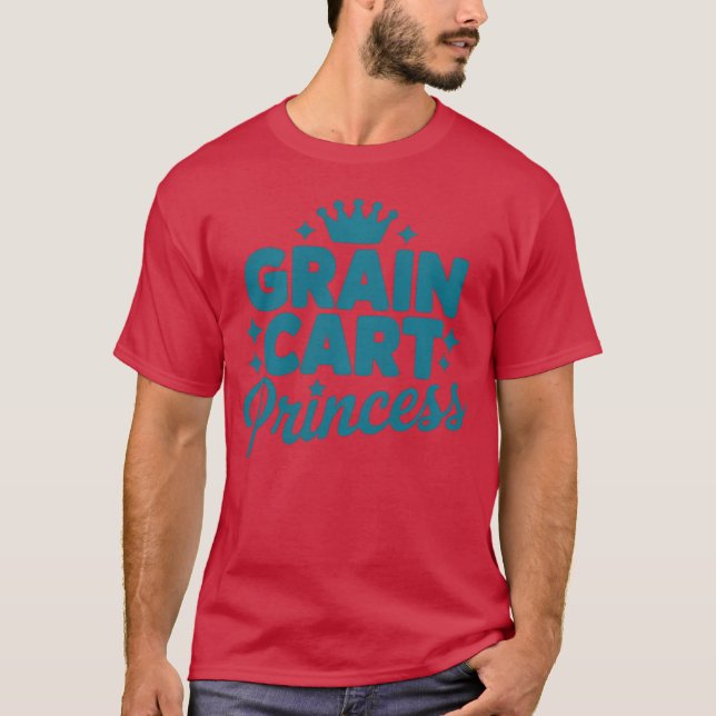 Camiseta CART de Grãos Princesa - Colheita de Trator Dirigi (Frente)