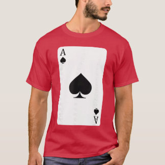 Camiseta Carta de Baralho Ás de Espadas Carta Ás vintage