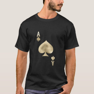 Camiseta Carta de Baralho Ás de Espadas Fantasia de Hallowe