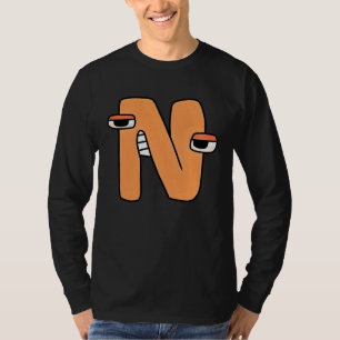 Camiseta Carta de Emoção N Alfabeto Lore Para Meninos, Meni