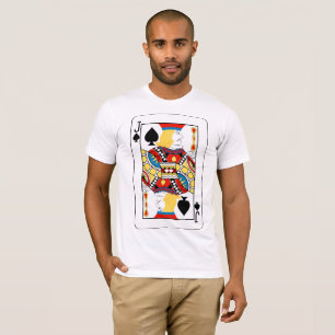Camiseta Carta de Poker Valete de Espadas Clássico