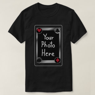 Camiseta Carta de Pôquer Foto Personalizada