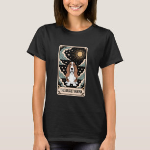 Camiseta Carta de Tarô do Basset Hound Halloween