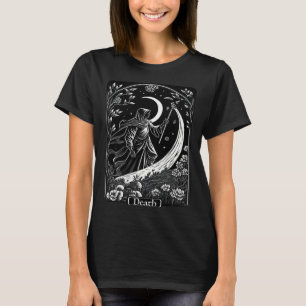 Camiseta Carta de Tarô Morte Ceifador Oculto Gótico Bruxa