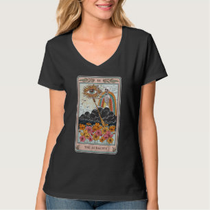 Camiseta Carta de Tarot A Audácia Esqueleto Olho Místico Es