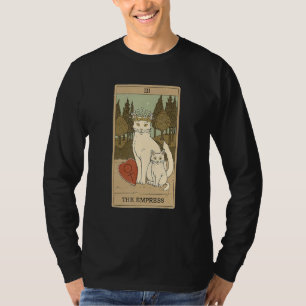 Camiseta Carta de Tarot A Imperatriz E Gatos Gráficos Cósmi