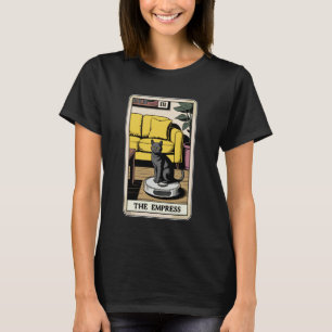 Camiseta Carta de Tarot A Imperatriz Gato No Aspirador Robó