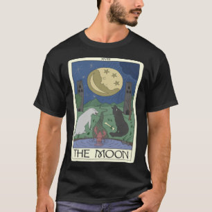 Camiseta Carta de Tarot A Lua XVIII Retro