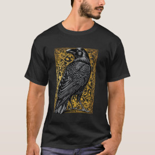 Camiseta Carta de Tarot de Corvo Preto Academia Sombria Ocu
