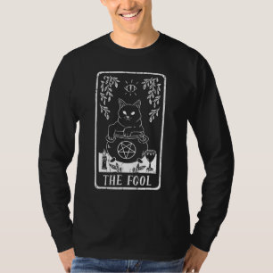 Camiseta Carta de Tarot de Gato de Bruxa Tolo Pagan Goblinc