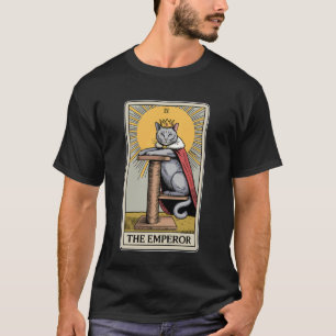 Camiseta Carta de Tarot de Gato O Imperador Amante de Gato