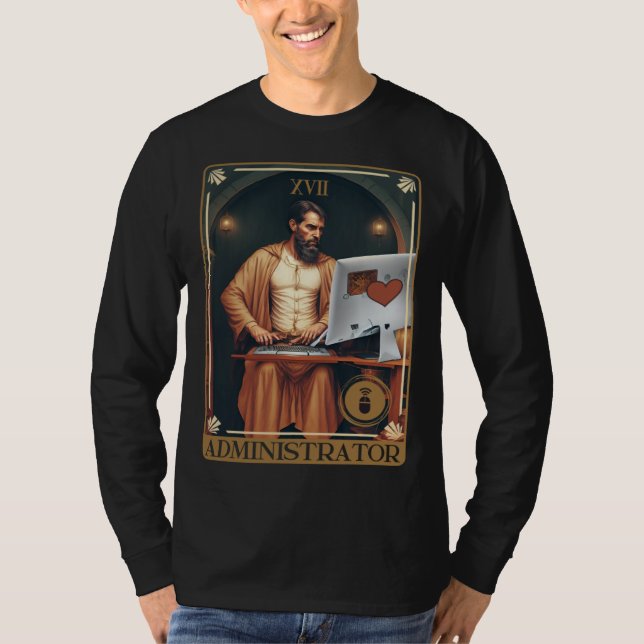 Camiseta Carta de Tarot do Administrador (Frente)