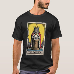 Camiseta Carta de Tarot do Gato O Imperador Poste de Arranh