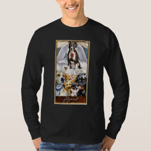 Camiseta Carta de Tarot Julgamento e Cães Gráficos Cósmicos