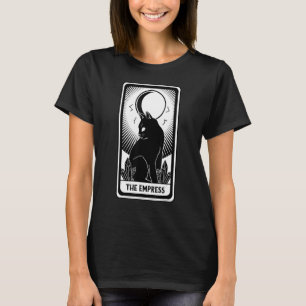 Camiseta Carta de Tarot Lua Crescente e Gato