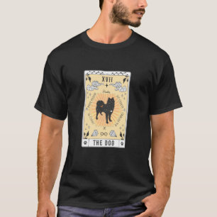 Camiseta Carta de Tarot O Cão Husky Espaço Celestial Galáxi