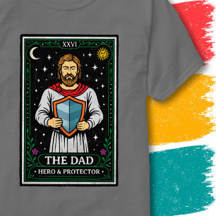 Camiseta Carta de Tarot Pai Protetor Arte Celestial Vintage