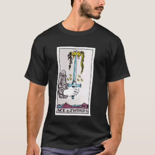 Camiseta Carta de Tarot Vintage Ás de Espadas - Baralho Rid