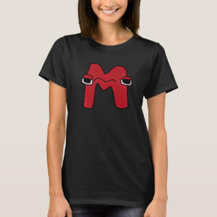 Camiseta Carta Maravilhosa M Alfabeto Folclore