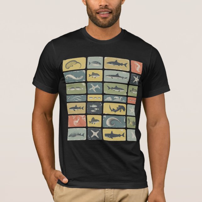 CAMISETA CARTA MARÍTIMA DE VÁRIAS CRIATURAS  (Frente)