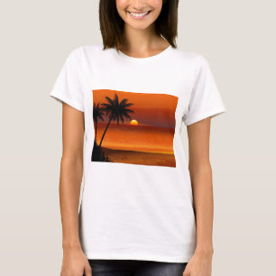 Camiseta carta postal do norte da praia soprada oahu hawaii