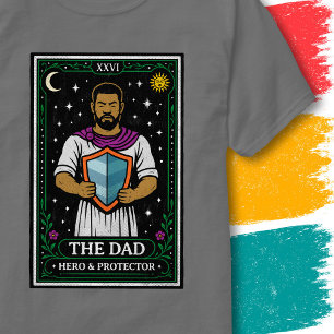 Camiseta Carta Tarô Pai Herói Protetor Escudo Arte