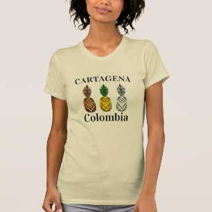 Camiseta Cartagena Colômbia, três abacaxis, 2