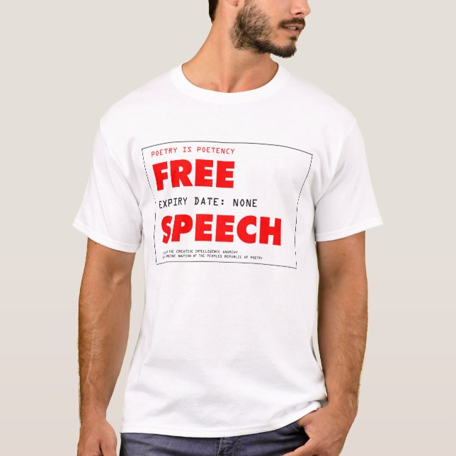Camiseta Cartão 300dpi C da liberdade de expressão (Frente)