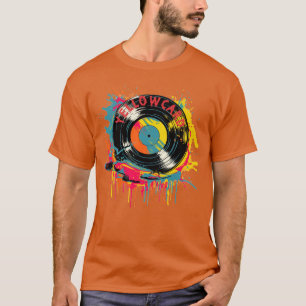 Camiseta Cartão Amarelo Splash Colorido amigo engraçado