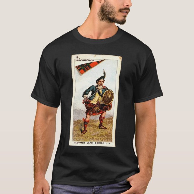 Camiseta Cartão Antigo do Clã MacGregor (Frente)