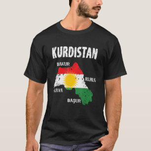 Camiseta Cartão Curdistão com direção do céu no Curdistão