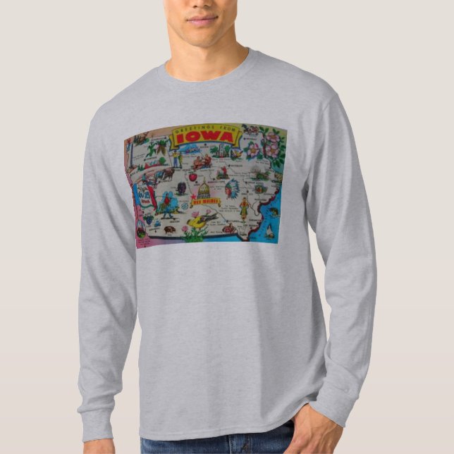 Camiseta Cartão da moeda de um centavo do estado de Iowa (Frente)