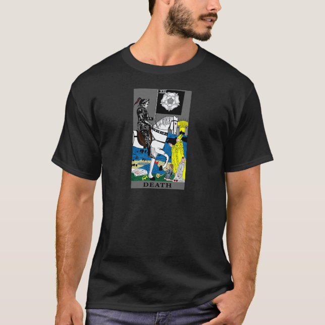 Camiseta Cartão da morte de Tarot (Frente)