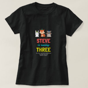 Camiseta Cartão de Aniversário de Animais Fofos