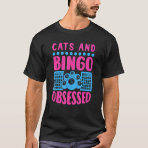 Camiseta Cartão de Bingo de Gato Jogo de Bingo Avó Jogador 