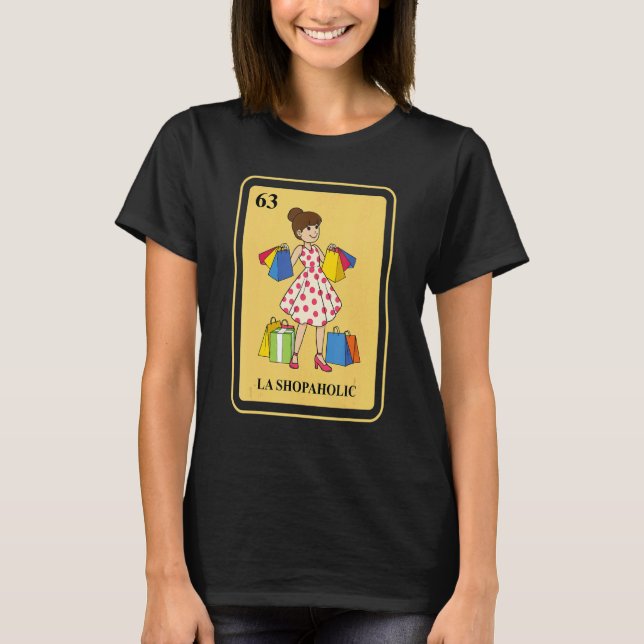 Camiseta Cartão de Bingo Tradicional da Compradora Mexicana (Frente)