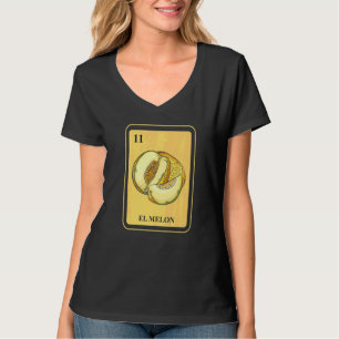 Camiseta Cartão de Bingo Tradicional Mexicano El Melon O Me
