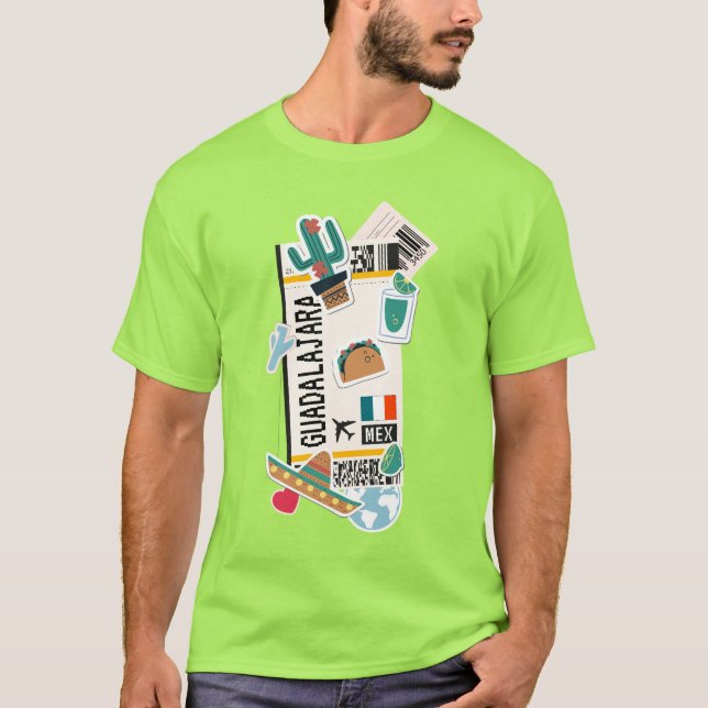 CAMISETA CARTÃO DE CARTÃO GUADALAJARA MÉXICO (Frente)