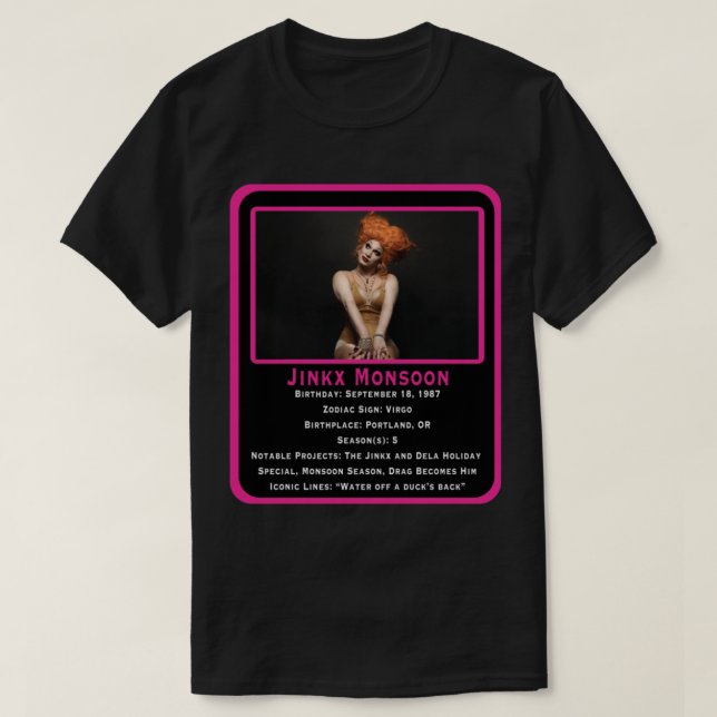 Camiseta Cartão de Comércio de Monção Jinkx (Frente do Design)