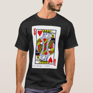 Camiseta Cartão de Deck do Rei dos Corações